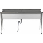 Commercial Pot Wash Sink Stainless steel 1 bowl Splashback 2000x600x900mm Square legs - PSA20060