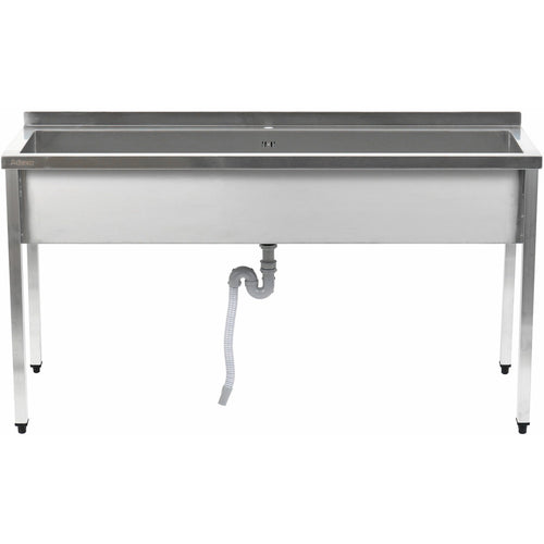Commercial Pot Wash Sink Stainless steel 1 bowl Splashback 2000x700x900mm Square legs - PSA20070