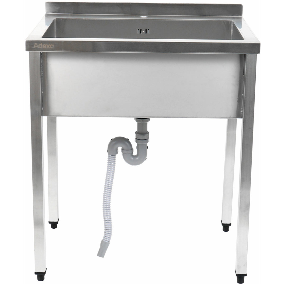 Commercial Pot Wash Sink Stainless steel 1 bowl Splashback 800x700x900mm Square legs - PSA8070
