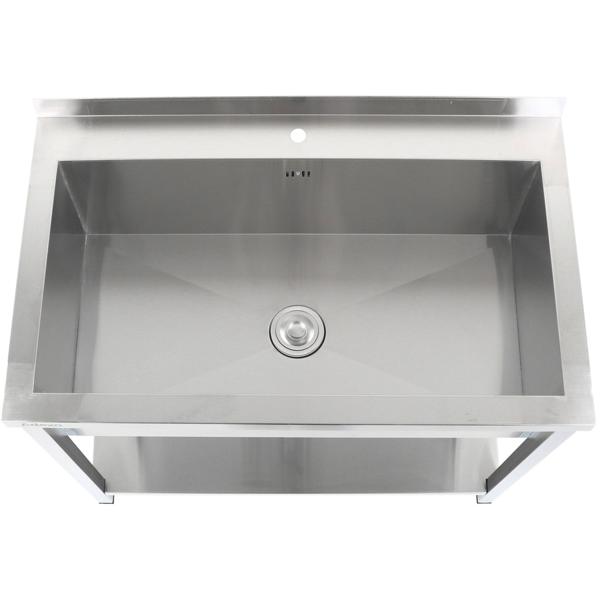Commercial Pot Wash Sink Stainless steel 1 bowl Splashback Bottom shelf 1200x700x900mm Square legs - PSA12070U