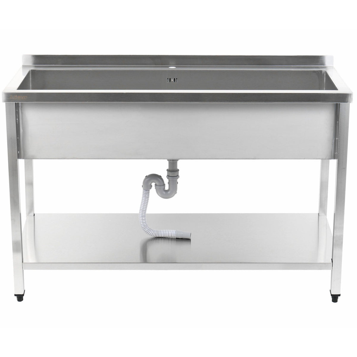 Commercial Pot Wash Sink Stainless steel 1 bowl Splashback Bottom shelf 2000x700x900mm Square legs - PSA20070U
