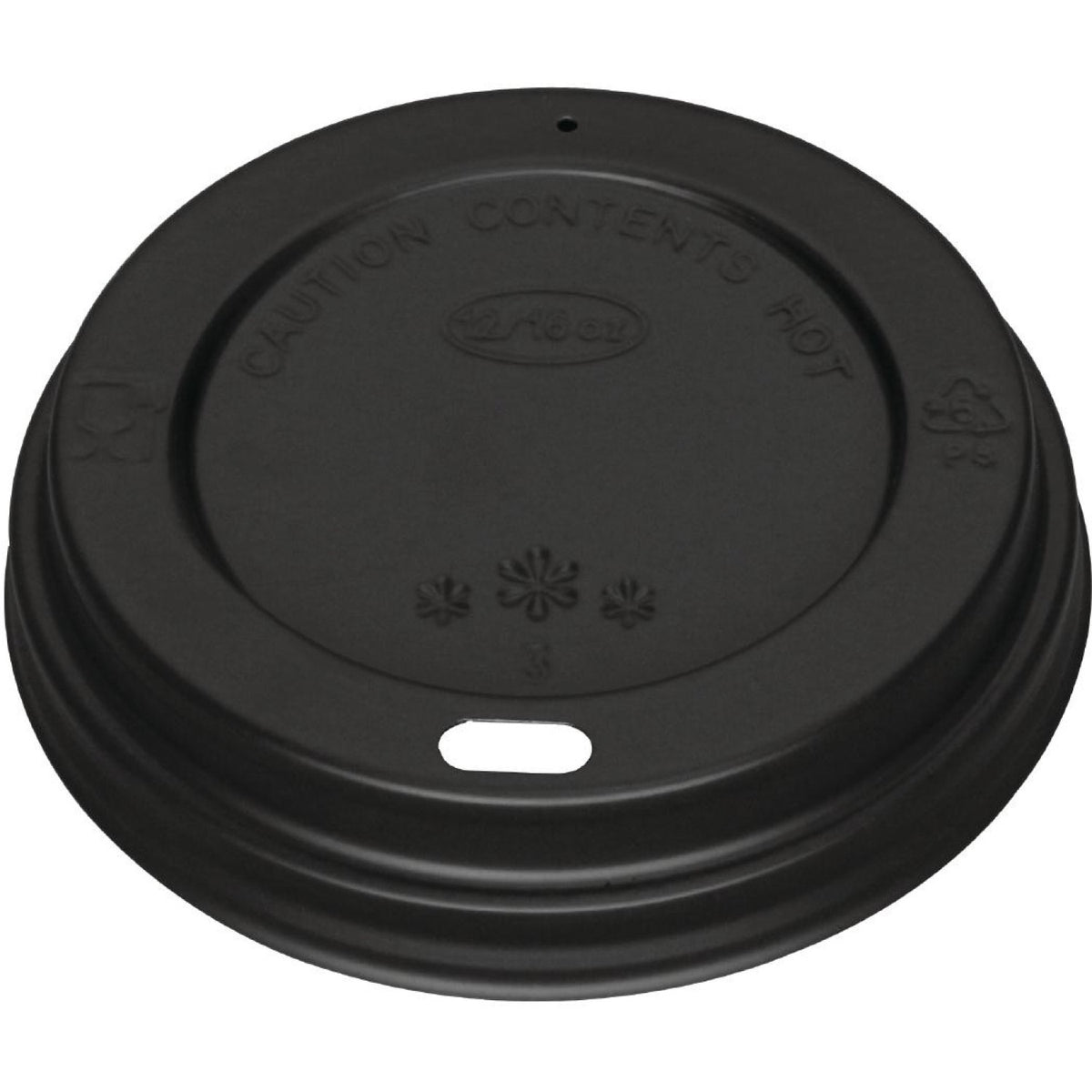 1000pcs Coffee Cup Lids for 12&16oz cups Black - PSL1216B