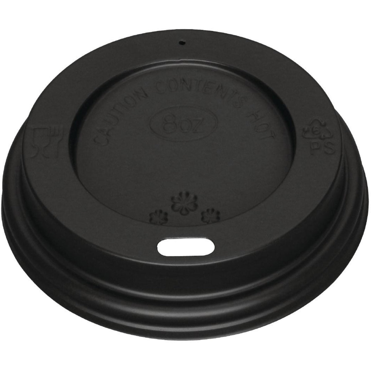 1000pcs Coffee Cup Lids for 8oz cups Black - PSL8B