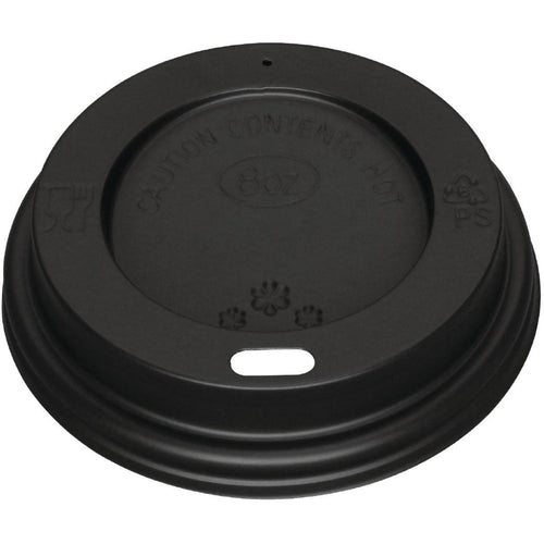 1000pcs Coffee Cup Lids for 8oz cups Black - PSL8B