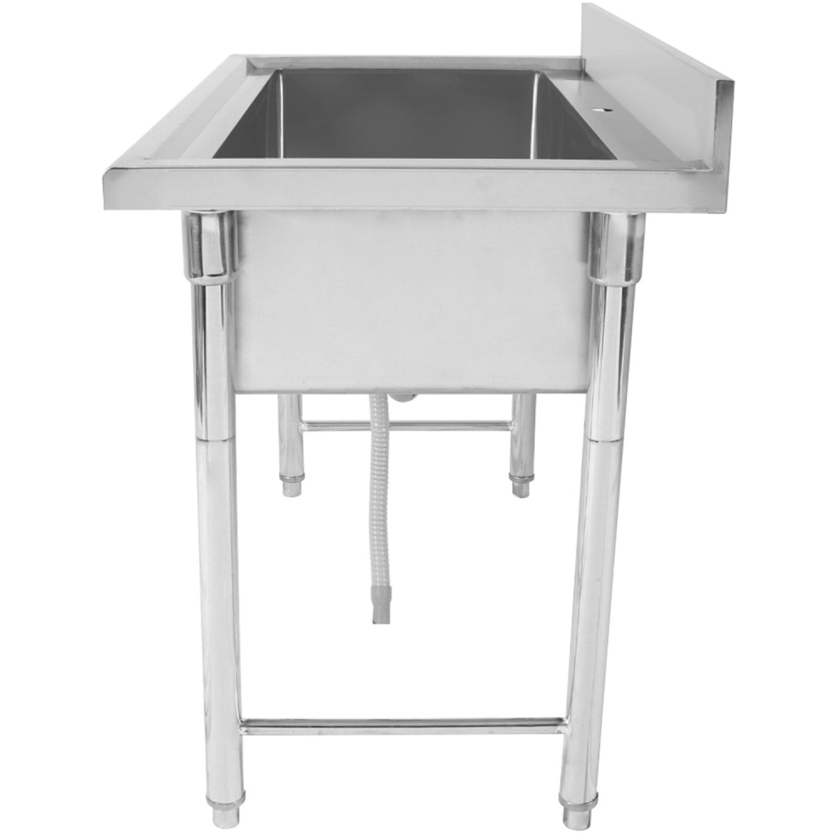 Commercial Pot Wash Sink Stainless steel 1 bowl Splashback 1500x700x900mm Round legs - PSR15070
