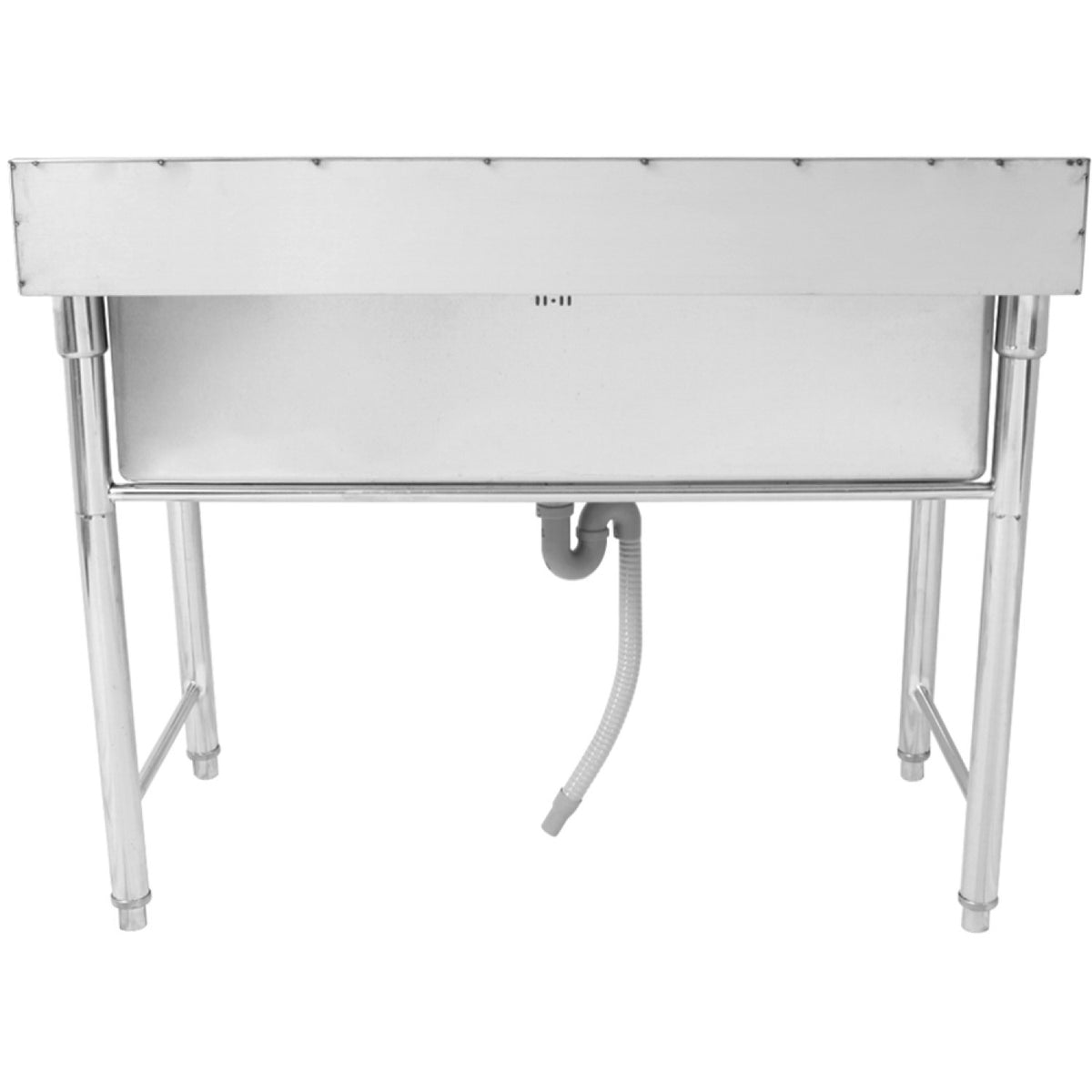 Commercial Pot Wash Sink Stainless steel 1 bowl Splashback 1200x700x900mm Round legs - PSR12070