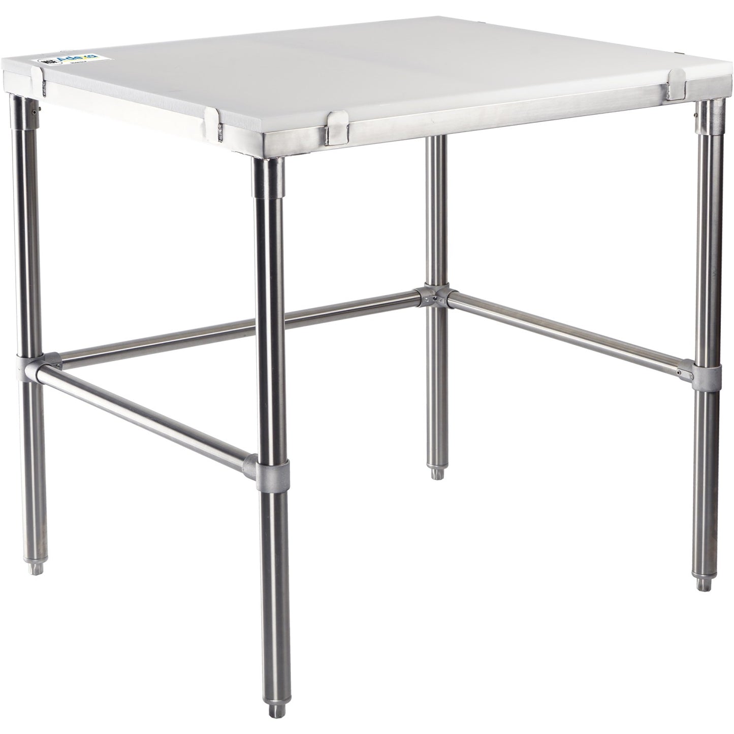 Professional Solid Stainless Steel Poly Top Work Table 900x600x900mm - PSWT600X900OB