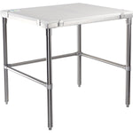Professional Solid Stainless Steel Poly Top Work Table 900x600x900mm - PSWT600X900OB