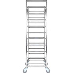 10 tier Rack/Tray/Pan Trolley for width 222–354 mm Stainless Steel - PT10