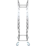 10 tier Rack/Tray/Pan Trolley for width 222–354 mm Stainless Steel - PT10