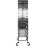 10 tier Rack/Tray/Pan Trolley for width 222–354mm Covered sides Stainless Steel - PT10P