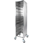 10 tier Rack/Tray/Pan Trolley for width 222–354mm Covered sides Stainless Steel - PT10P