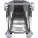 10 tier Rack/Tray/Pan Trolley for width 222–354mm Covered sides Stainless Steel - PT10P