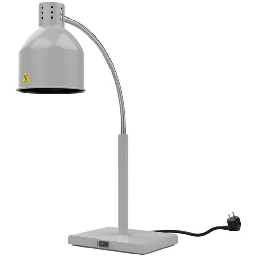 Single Head Freestanding Flexible Warming Lamp Infrared Food Warmer 268×203×664mm Grey Finish - PW2SY