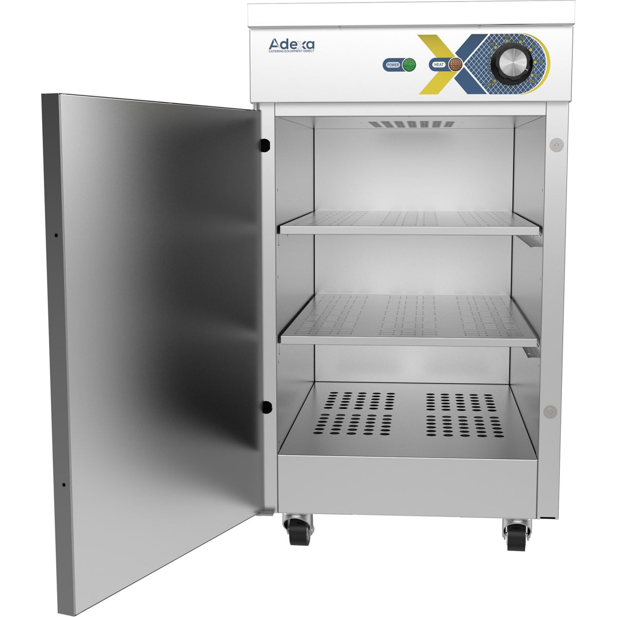 Commercial Electric Hot Cupboard Plate Warmer 2 Shelves 350×530×638mm - PW40