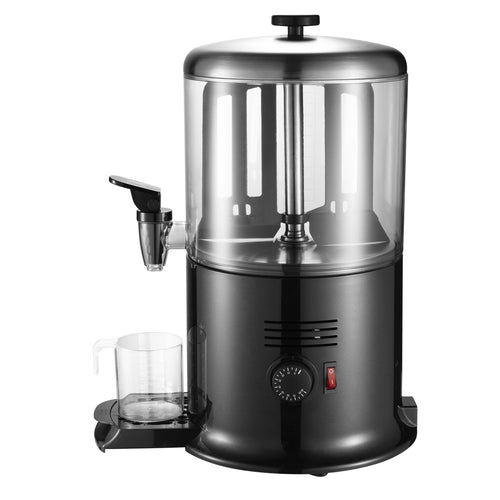 Commercial Hot Chocolate Dispenser / Drink Warmer 6 litres Dual Thermostat Black - Q7006BLACK