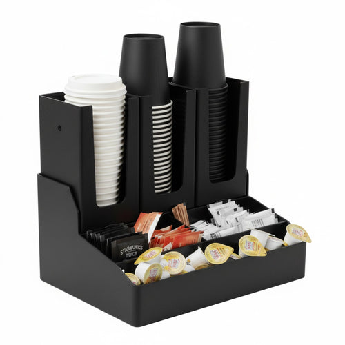2‑Tier Coffee Shelf 265 x 355 x 380 mm– Black - QHW368