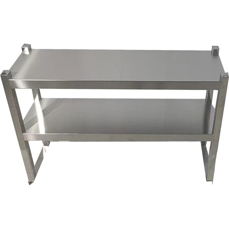 Double Tier Overshelf with Square Tubing Stainless Steel 1500x280x600mm - QNH106