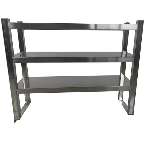 Triple Tier Overshelf with Square Tubing Stainless Steel 1500x280x750mm - QNH206