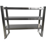 Triple Tier Overshelf with Square Tubing Stainless Steel 1200x280x750mm - QNH204