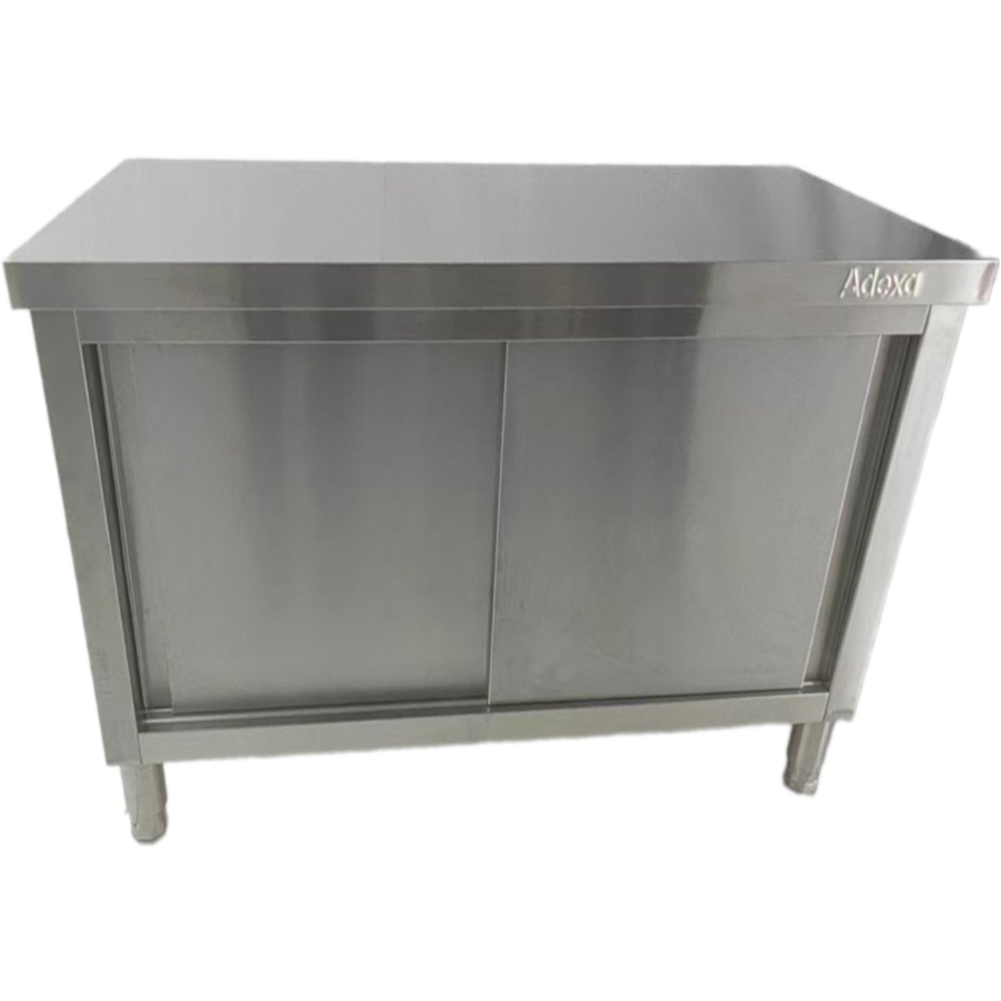 Commercial Stainless Steel Sliding Door Work Table Cabinet 600x600x850mm - QNH310