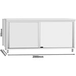 Commercial Stainless Steel Sliding Door Floor Cupboard 2000x600x850mm - QNH320
