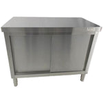 Commercial Stainless Steel Sliding Door Floor Cupboard 800x700x850mm - QNH322