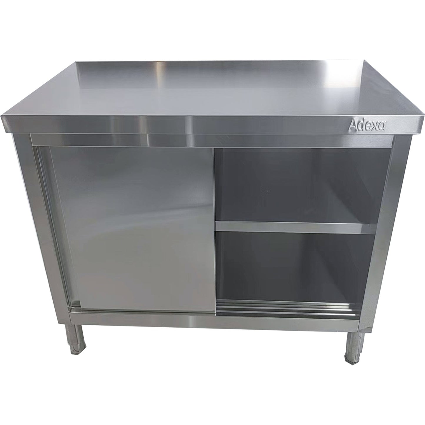 Commercial Stainless Steel Sliding Door Floor Cupboard 800x700x850mm - QNH322