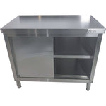 Commercial Stainless Steel Sliding Door Floor Cupboard 800x700x850mm - QNH322