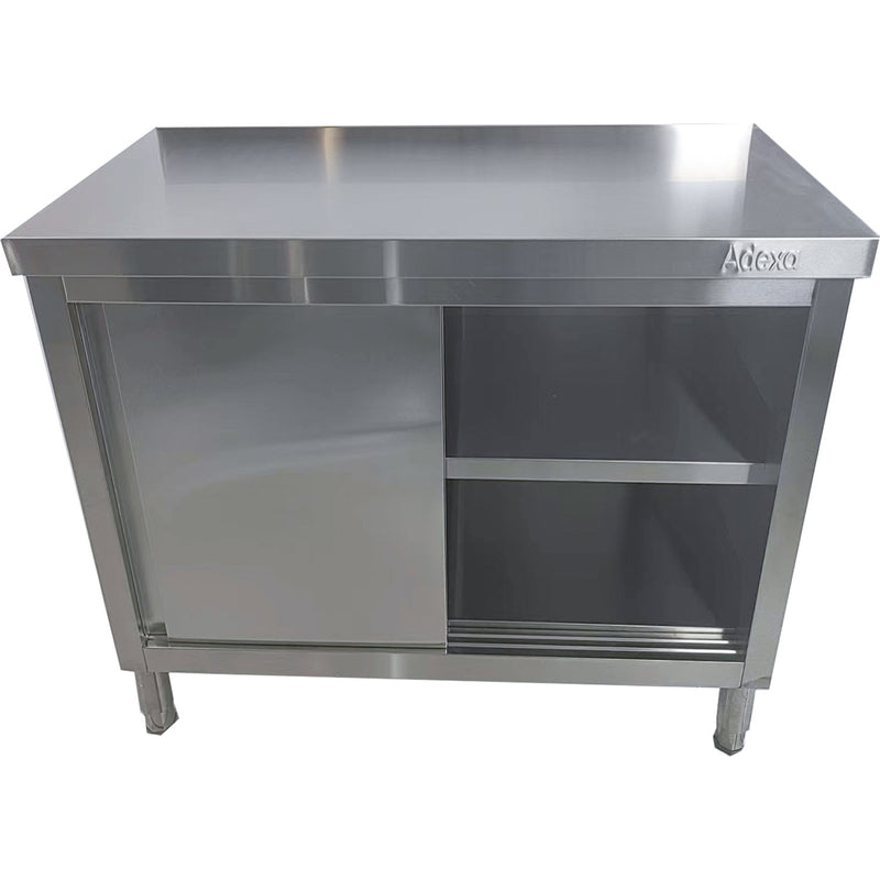 Commercial Stainless Steel Sliding Door Floor Cupboard 800x700x850mm - QNH322