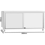 Commercial Stainless Steel Sliding Door Work Table Cabinet 2000x700x850mm - QNH334
