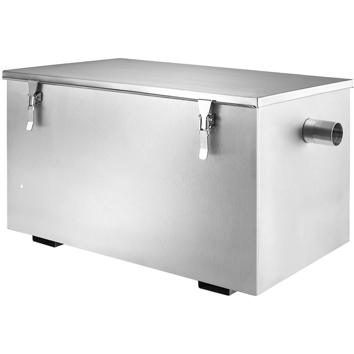 Commercial Stainless Steel Grease Trap with Lid and Outlet Valve 350x250x250mm - QNH508