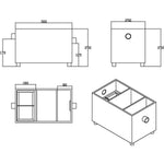 Commercial Stainless Steel Grease Trap with Lid and Outlet Valve 350x250x250mm - QNH508