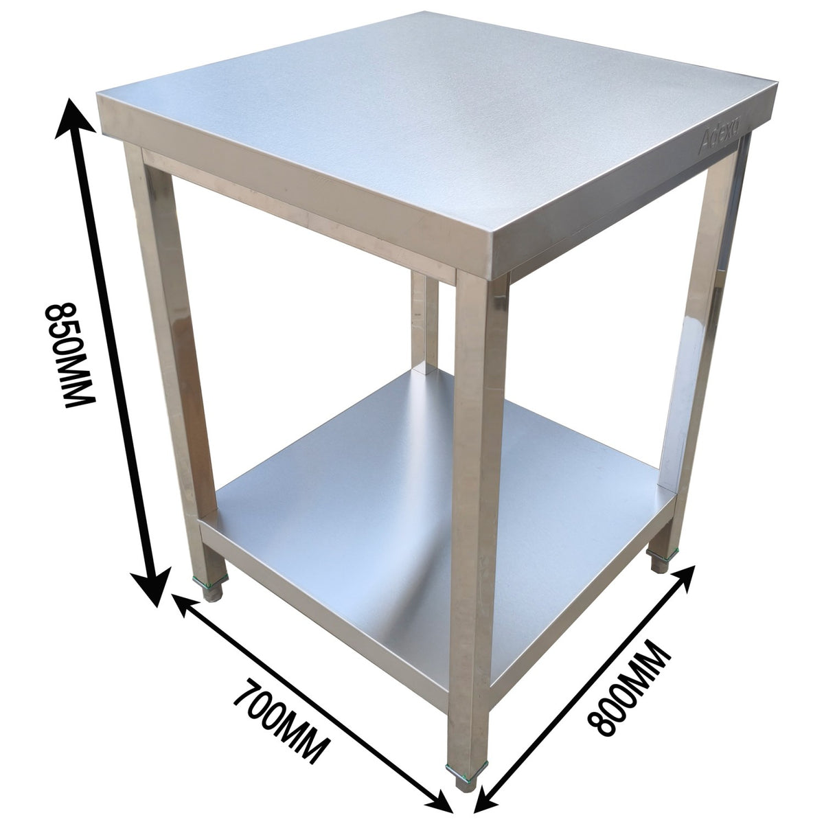 Commercial Stainless Steel 2 Tier Work Table 800 x 700 x 850mm - QNH66018