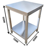 Commercial Stainless Steel 2 Tier Work Table 800 x 700 x 850mm - QNH66018