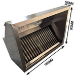 Commercial Stainless Steel Extraction Canopy Hood 1800 x 900 x 500mm - QNH7706