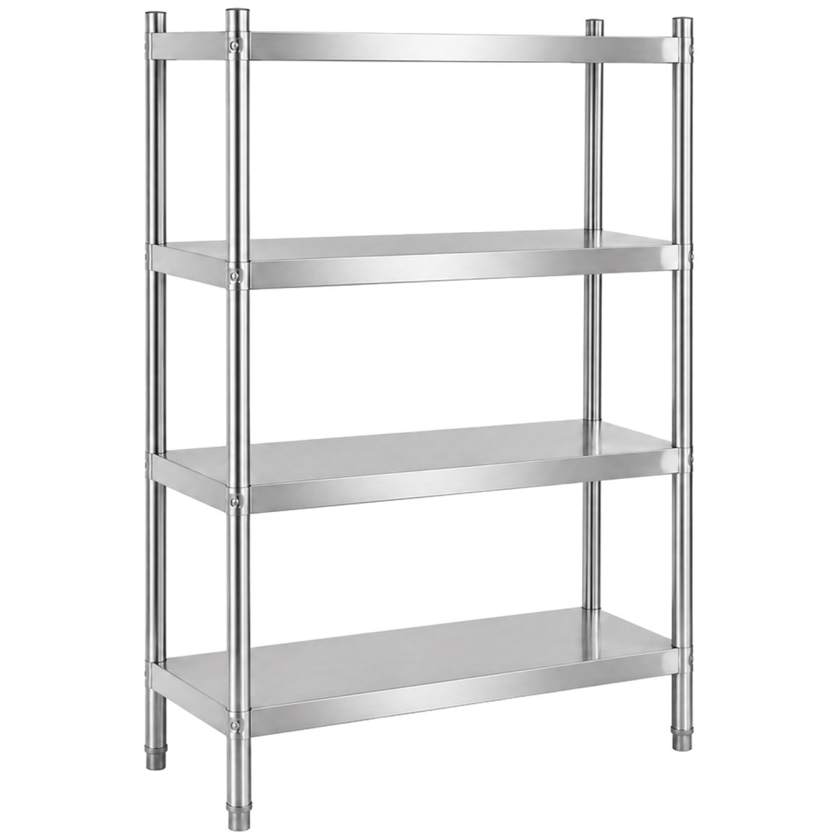 Commercial 4 Tier Stainless Steel Round Leg Storage Shelf 1000 x 400 x 1550mm - QNH8802