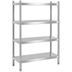 Commercial 4 Tier Stainless Steel Round Leg Storage Shelf 1000 x 500 x 1550mm - QNH8814