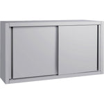Commercial Stainless Steel Wall Cabinet with Sliding Doors and Inner Shelf 1000x500x650mm - QNH910