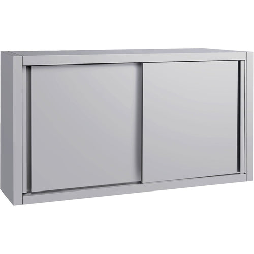 Commercial Stainless Steel Wall Cabinet with Sliding Doors and Inner Shelf 1000x500x650mm - QNH910