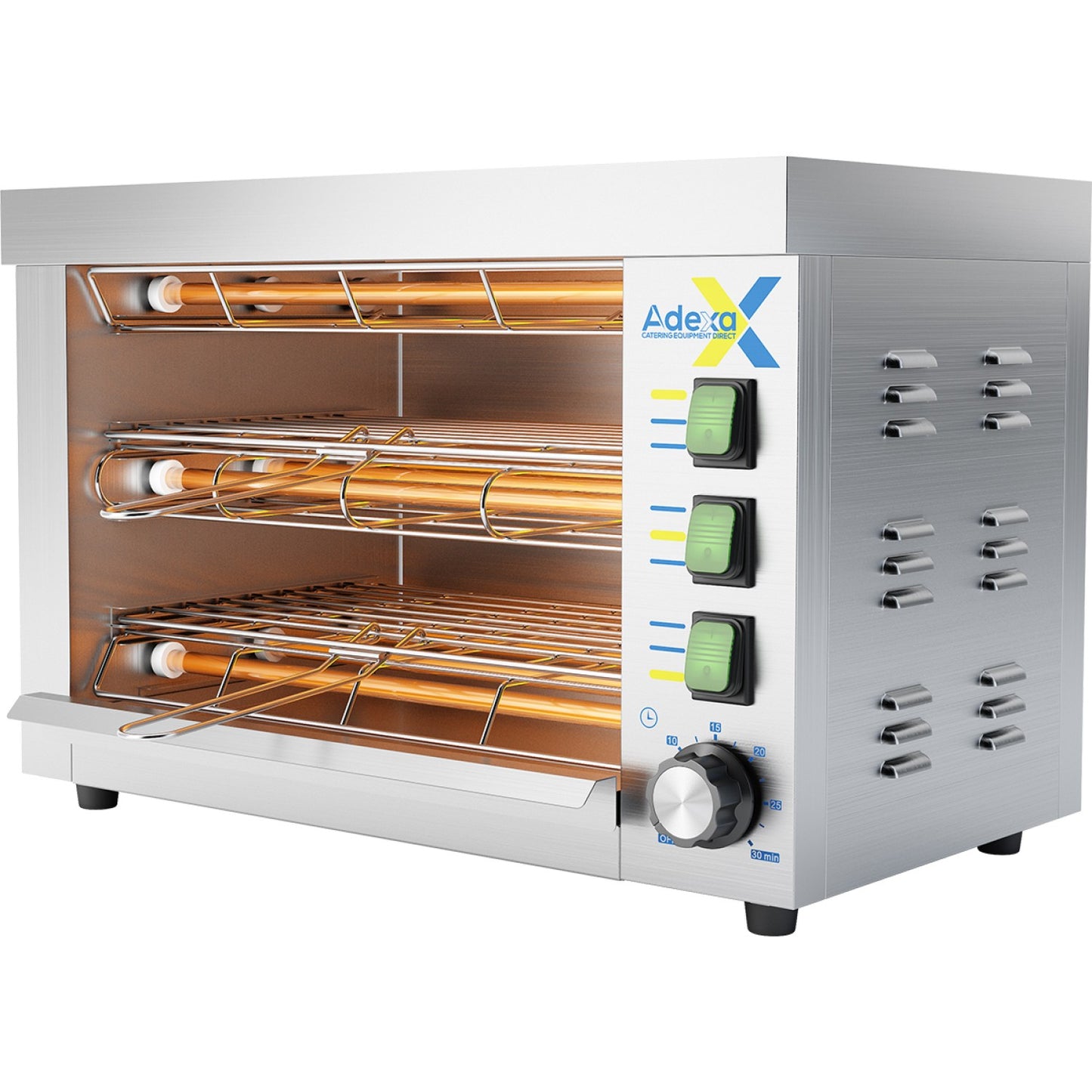 Commercial Quartz Salamander grill oven Double 360x245x295mm 3.25kW - QTO360