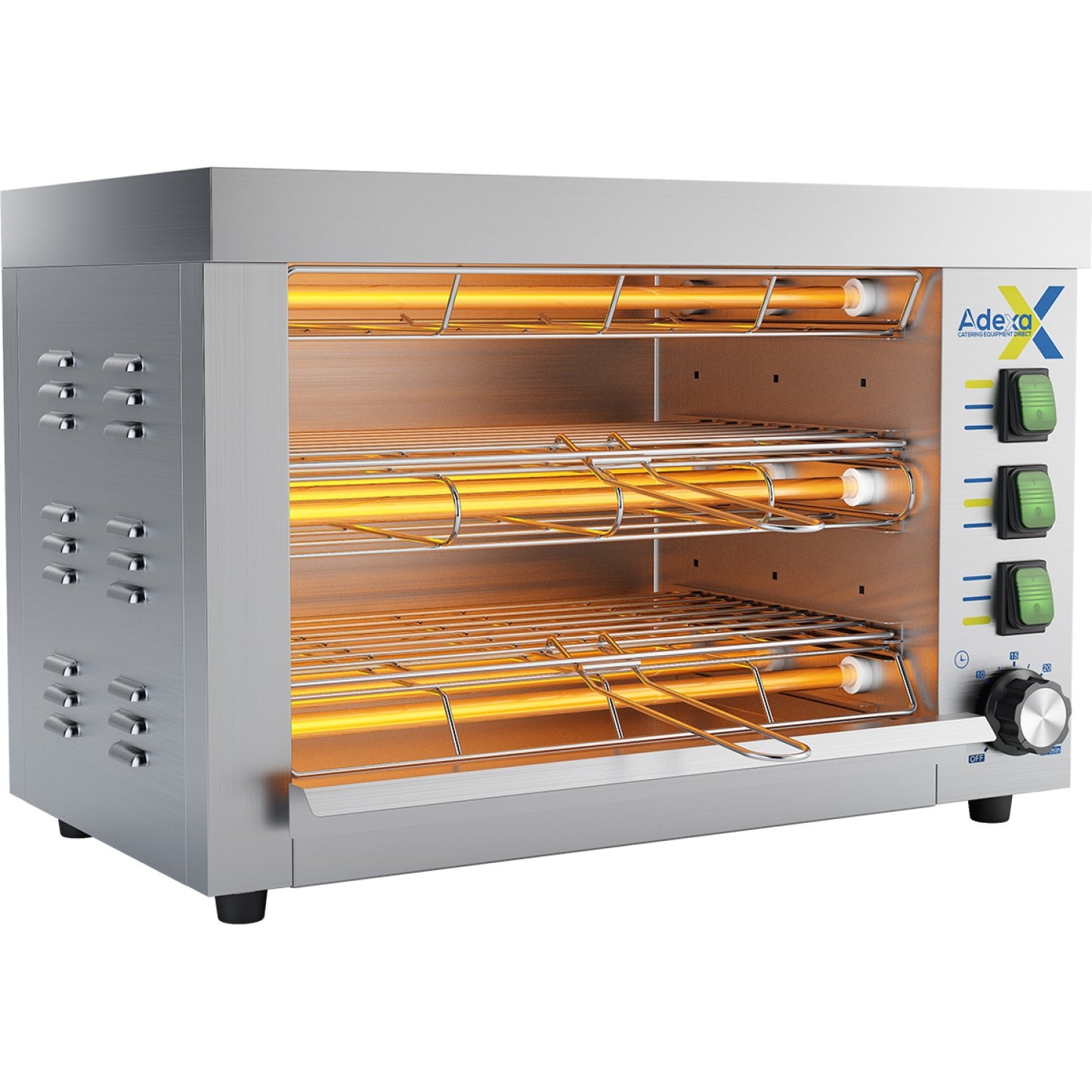 Commercial Quartz Salamander grill oven Double 360x245x295mm 3.25kW - QTO360