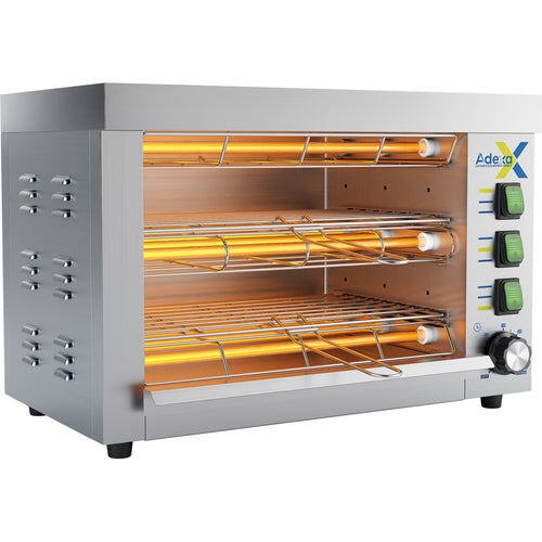 Commercial Quartz Salamander grill oven Double 360x245x295mm 3.25kW - QTO360