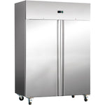Commercial Double Door Fridge Slim 700mm Deep GN2/1 Fan assisted cooling - R800S
