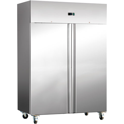 Commercial Double Door Fridge Slim 700mm Deep GN2/1 Fan assisted cooling - R800S