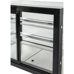 Cake counter Straight front 1800x730x1200mm 2 shelves Black base LED - GN1800R2BLACK