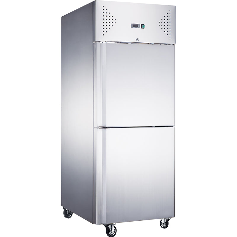 685lt Commercial Refrigerator Stainless Steel Upright with Stable Door GN2/1 Ventilated cooling - R650VSPLIT