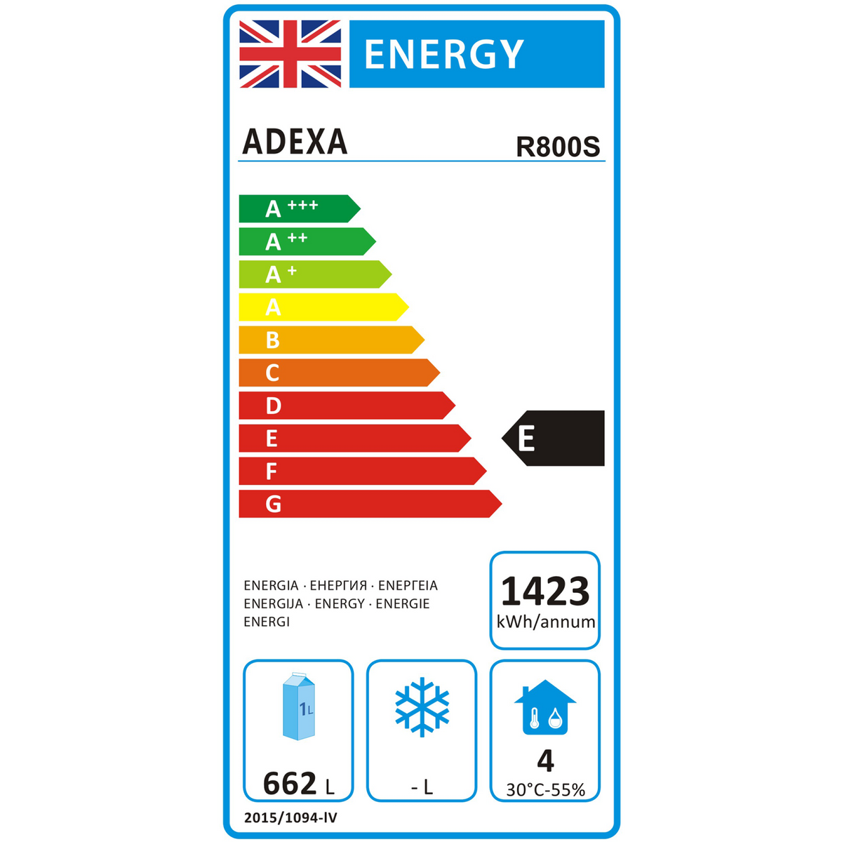 Commercial Double Door Fridge Slim 700mm Deep GN2/1 Fan assisted cooling - R800S