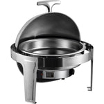 Roll top Chafer Electric heating Round Stainless steel Mirror polish 6 litres - RA2101BE