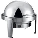 Roll top Chafer Electric heating Round Stainless steel Mirror polish 6 litres - RA2101BE
